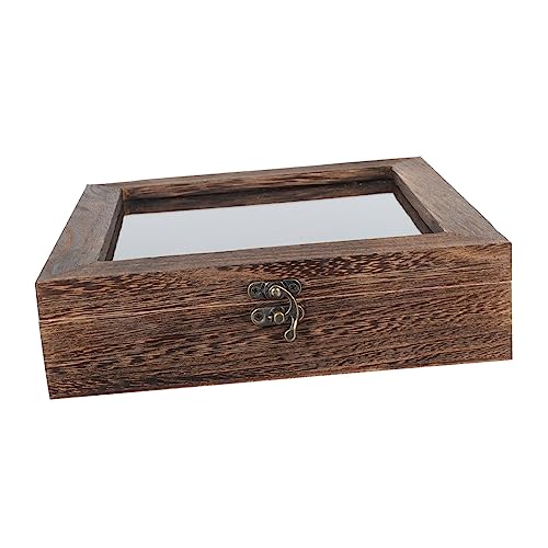 ULTECHNOVO 1 Stück Karton Kästchen mit Insektenproben display box platzsparende Glas Bilderrahmen aus Holz Schmucktablett Vitrine Fall von Insektenproben Pflanzenprobenhalter von ULTECHNOVO