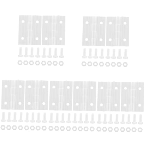 ULTECHNOVO 10 Sätze Scharnier Halterung Haken Deckel Boden Tor verriegeln zusammenklappbar europäisch schnappen tragbare Tür Wand Loch Bausatz Schlüssel Kette Tasche Platte Bi Stk Transparent von ULTECHNOVO