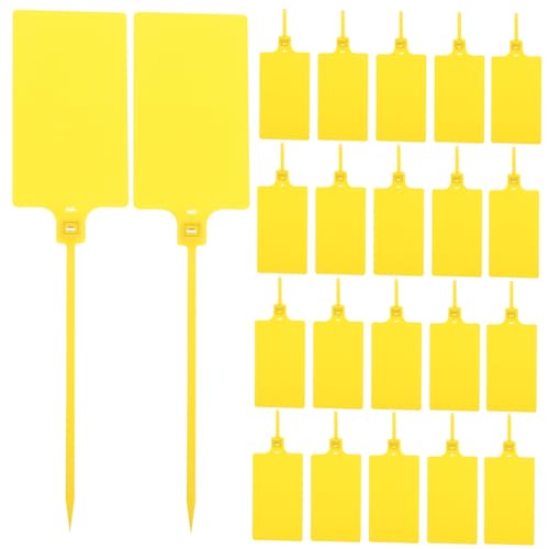 ULTECHNOVO 100st Anhänger Zum Aufhängen Etikett Tags Zur Beschriftung Leere Tag-verzierung Anhänger Mit Kabel Beschriftungsanhänger Für Gepäck Beschriftungsschilder Aus Kunststoff Pp von ULTECHNOVO