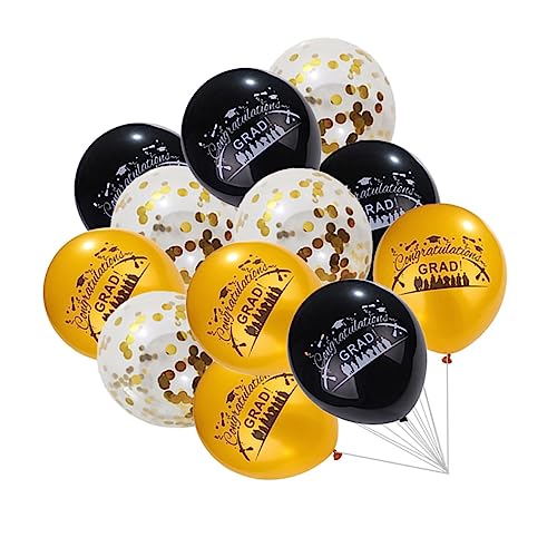 ULTECHNOVO 12 Stück Ballons der Abschlusssaison Gelb silberne Luftballons Abschlussballons golden Partyzubehör dekorativer Luftballon Luftballons zum Abschluss Emulsion ULTECHNOVO 12 Stück Ballons der Abschlusssaison Gelb silberne Luftballons Abschlussballons golden Partyzubehör dekorativer Luftballon Luftballons zum Abschluss Emulsion von ULTECHNOVO