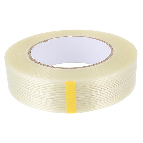 ULTECHNOVO 1Stk Glasfaserband doppelt doppelseitiges klebeband glasfaserverstärktes Klebeband Griptape Bandspender packing tape paketband Modell fixiertes Klebeband Befestigungsband Weiß von ULTECHNOVO