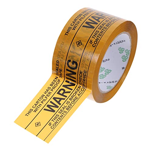 ULTECHNOVO 2 Rollen Klebepapier Verschluss Unterlage Maisloch-Anzeigetafeln Diffusor flüssig Ring packing tape paketband Klebeband für den Versand Packband zum Verpacken Warnbänder Opp Yellow von ULTECHNOVO