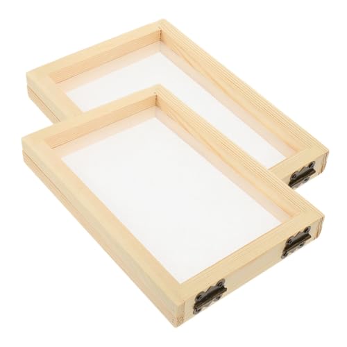 ULTECHNOVO 2 Stück Handgeschöpfter Papierrahmen Rahmen Zur Papierherstellung Für Rahmen Aus Papier Rahmen Zum Selbermachen Von Papier Bastelbilderrahmen Siebdruckrahmen Khaki Hölzern ULTECHNOVO 2 Stück Handgeschöpfter Papierrahmen Rahmen Zur Papierherstellung Für Rahmen Aus Papier Rahmen Zum Selbermachen Von Papier Bastelbilderrahmen Siebdruckrahmen Khaki Hölzern von ULTECHNOVO