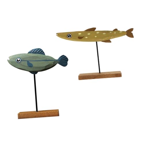 ULTECHNOVO 2 Stück Holz Fisch Dekoration Handgefertigte Tischornamente für Wohnzimmer Kinderzimmer Deko Künstlerisch Gestaltete Fische aus Hochwertigem Holz für und Wohnaccessoires ULTECHNOVO 2 Stück Holz Fisch Dekoration Handgefertigte Tischornamente für Wohnzimmer Kinderzimmer Deko Künstlerisch Gestaltete Fische aus Hochwertigem Holz für und Wohnaccessoires von ULTECHNOVO