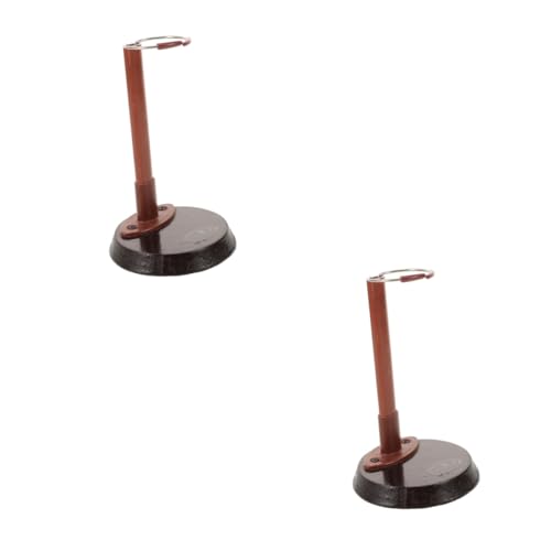 ULTECHNOVO 2 Stück Puppenständer Puppenträger Puppenkleidung Puppen für puppenzubehör Puppenanzeigestand Puppenfigurenständer Display-Ständer Ständer für Puppen Holz Brown von ULTECHNOVO