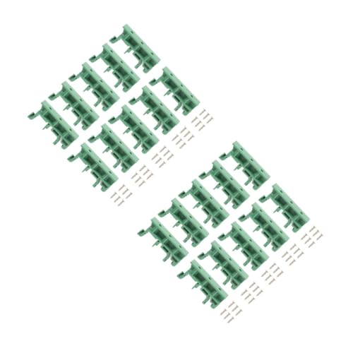 ULTECHNOVO 20 Sätze PCB-Basis Verschluss Hochtemperatur-Kabelverbinder Terminals Zange montagestützen leiterplattenhalter Adapter DIN-Schienen-Trägerclip Leiterplattenträgerclip Plastik Green von ULTECHNOVO