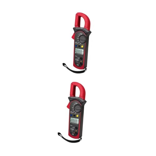 ULTECHNOVO 2St Digitales Zangenmultimeter strommessung Amperemeter-Klemme AC und DC Stromzähler Multimeter digital Verstärkertester Klemme am Amperemeter Voltmeter elektronische Teile rot von ULTECHNOVO