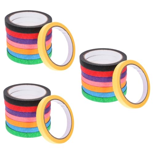 ULTECHNOVO 3 Sätze 3 Sets Farbiges Abdeckband Buntes Klebeband Klebeband Abdeckpapier Malerband DIY Klebeband Abdeckband Zum Malen Regenbogen Klebeband DIY Abdeckband 8 Rollen * 3 von ULTECHNOVO