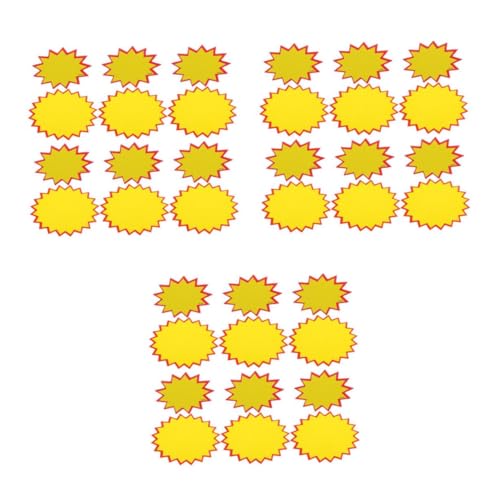 ULTECHNOVO 3 Sätze 3 Sets Löschetiketten Aufkleber Fluoreszierende Sternzeichen Fluoreszierende Postertafel Schild Sternform Postertafel Sternform Display Schilder 300 Stück * 3 von ULTECHNOVO