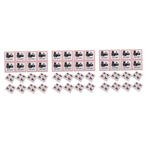 ULTECHNOVO 3sets Batterieetikett Batteriewarnschilder Für Lithiumbatterien Für Den Batterietransport Black Kupferplattenaufkleber 200pcs*3 von ULTECHNOVO