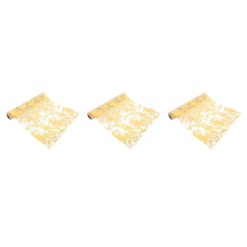 ULTECHNOVO 3st Tischläufer Aus Goldfolie Und Silberfolie Partydekorationen Tischläufer Mit Pailletten Thanksgiving-tischdekoration Metallische Tischdecke Tischdekorationen Golden Polyester von ULTECHNOVO