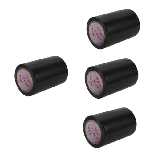 ULTECHNOVO 4 Rollen Isolierband klebeband PVC-Band Elektroreparaturband Kabelreparaturband Elektroinstallationsband schwarzes Kabelbaumband Verdrahtungsband Drahtband Isolierbänder Black von ULTECHNOVO