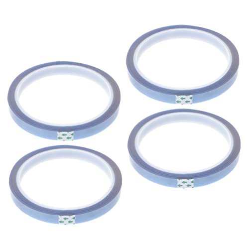 ULTECHNOVO 4 Rollen Klebeband Thermoband Transferband Transparentes Klebeband Wärmeband Für Sublimation Wärmeübertragungsvinyl Isolierband Dichtungsmittel Polyesterfolie Blau von ULTECHNOVO