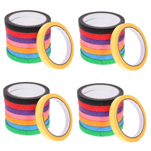 ULTECHNOVO 4 Sätze 4 Sets Farbiges Abdeckband Buntes Klebeband Malerband Bunte Bänder Farbiges Klebeband Sammelalbum DIY Bänder Abdeckband Zum Malen DIY Abdeckband Papier 8 Rollen * 4 von ULTECHNOVO