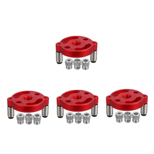 ULTECHNOVO 4 Sätze Bohrwerkzeuge Für Die Holzbearbeitung Dübellehre Bohrersuchgerät Für Die Holzbearbeitung Holzbearbeitungsbohrer-lokalisierungswerkzeug Bohrloch-locator Rot Edelstahl von ULTECHNOVO