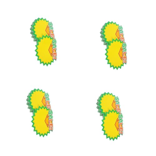 ULTECHNOVO 4 Sätze Explosiver Verkaufsdisplay Preislabels Flohmarkt-tags Sterne Platzen Zeichen Preisschilder Leere Sternförmige Etiketten Flohmarkt-aufkleber Papier 100 Stück * 4 von ULTECHNOVO
