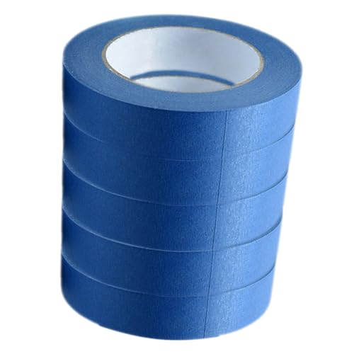 ULTECHNOVO 5 Rollen Autolackierband Abdeckpapier Abdeckband Masse Auto-Klebeband Modellabdeckband dünnes Klebeband packwürfel packschnur rätsche packete Malerband Klebeband zum Lackieren Blue von ULTECHNOVO