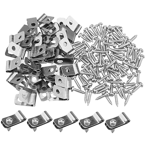 ULTECHNOVO 5 Sätze Klemmzwingen Metall Metallschelle Viehzaun Befestigungsklammern Für Zäune Clips Für Haustierkäfig Befestigungsklammern Für Drahtzäune Aluminium-material 100 Stück * 5 von ULTECHNOVO