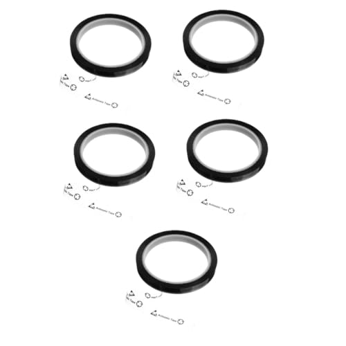 ULTECHNOVO 5 Stück Antistatisches Klebeband Doppelseitiges Klebeband Doppelseitiges Klebeband Vorsichtsband Elektrisches Klebeband Schwarzes Doppelseitiges Klebeband Schwarzes Klebeband von ULTECHNOVO