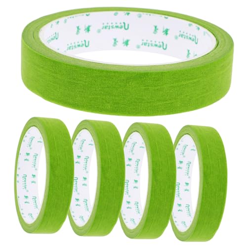 ULTECHNOVO 5St Abdeckband Klebeband zum Lackieren Kunstband auto klebeband Trimmband DIY Klebeband verpackungsband breites Klebeband Malerband auto sprühband Bandbeschriftung Papier Green von ULTECHNOVO