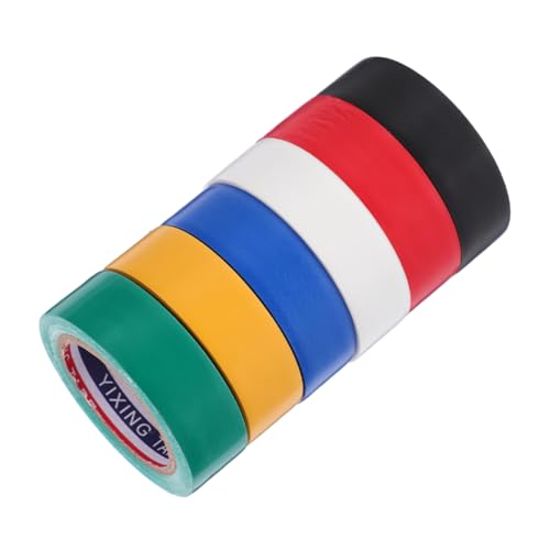 ULTECHNOVO 6 Rollen Isolierband Allgemeines Klebeband Kabelband Schwarzes Klebeband Selbstklebendes Isolierband Wetterfestes Isolierband Kfz Verkleidungsband Gummiband Vinyl von ULTECHNOVO