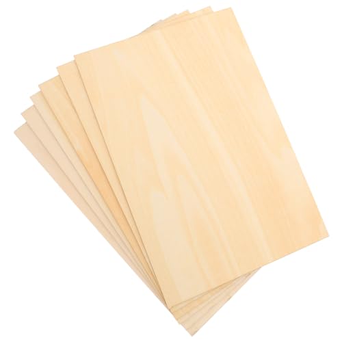 ULTECHNOVO 6 Stück Blätter Handgefertigtes Lindenholzbrett Startseite Werkzeugrahmen Materialmodellbaum DIY Holzbrett Bastelholzplatten Holzschneidebrett Schneidebrett aus Holz Beige von ULTECHNOVO