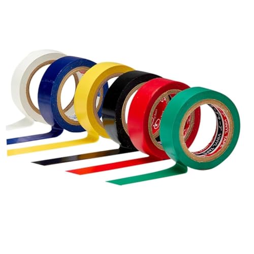 ULTECHNOVO 6er Set PVC Isolierband 10m x 15mm 6 Farben Wasserfestes Flammhemmendes Elektrisches Klebeband Für DIY Und Industrielle Anwendungen von ULTECHNOVO