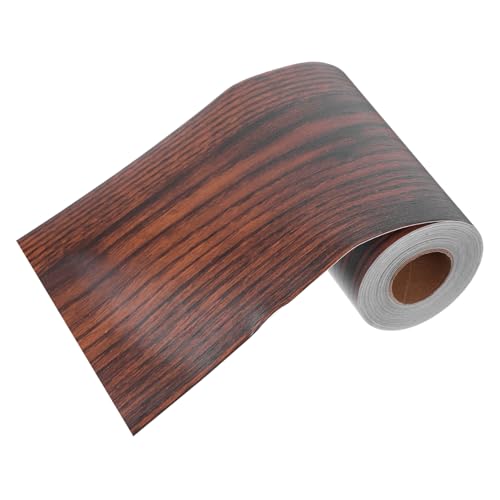 ULTECHNOVO Aufkleber mit Holzmaserung wasserdichtes klebeband selbstklebende holzfolie Klebeband schneiden Föhn Warnweste Badezimmerspiegelband-Umrandung Kornreparaturpflaster PVC Brown von ULTECHNOVO