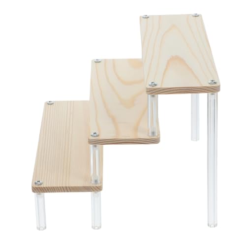 ULTECHNOVO Ausstellungsstand Parfümständer Parfüm Organizer Für Kommode Parfümhalter Figuren-riser-ausstellungsregal Setzstufen Aus Holz Zur Dekoration Holz-display-riser Beige Acryl von ULTECHNOVO