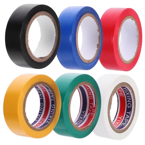 ULTECHNOVO Isolierband Für Elektriker Multifunktionales Elektrisches Klebeband 6 Farben PVC Schutzband Für Kabel Und Drähte 18mm x 10m Pro Rolle Ideal Für Innenanwendungen von ULTECHNOVO