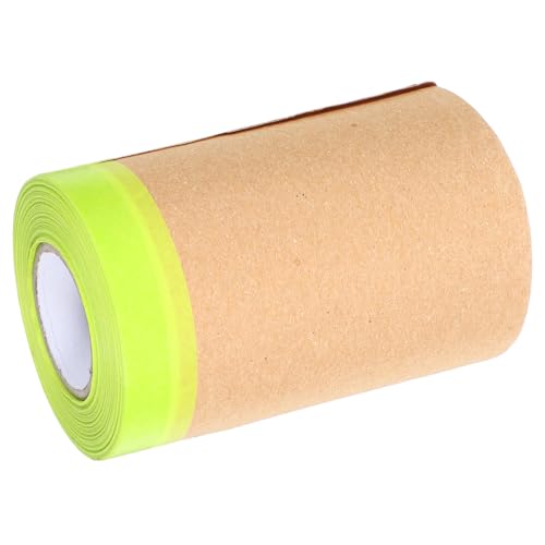 ULTECHNOVO Kraft-Maskierfolie kraftpapier schutzfolie Sprühfarbenschutz Farbkleckschutz Lackierschutzpapier vorab abgeklebtes Abdeckpapier auto klebeband Autoabdeckpapier Abdeckpapier bemalen von ULTECHNOVO