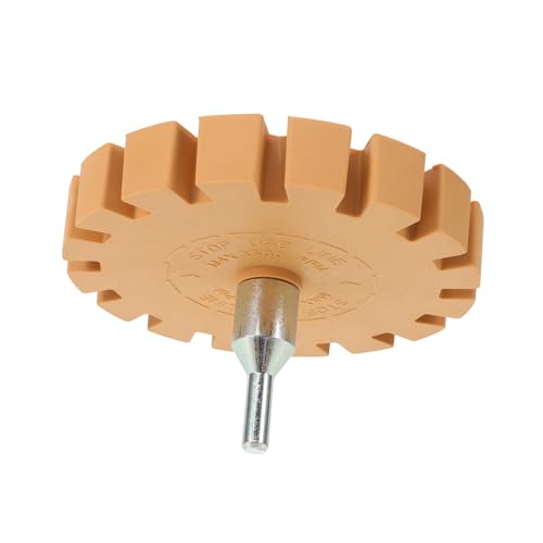 ULTECHNOVO Leimentfernungsfach neue Radiergummis für Toffee-Rad Bremse Gel Motor Lackentfernung Aufkleber Rad Klebstoffentferner für Autos Entferner-Radierrad Spezialgummi Light Brown von ULTECHNOVO