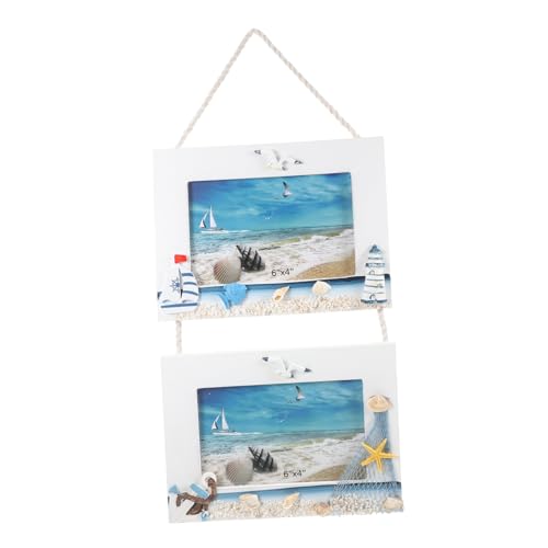 ULTECHNOVO Wandbehang Fotorahmen Vintage Home Decor Strand Bilderrahmen Meer Fotorahmen Strand Thema Bilderrahmen Küsten Bilderrahmen Bilderrahmen Holz Weiß ULTECHNOVO Wandbehang Fotorahmen Vintage Home Decor Strand Bilderrahmen Meer Fotorahmen Strand Thema Bilderrahmen Küsten Bilderrahmen Bilderrahmen Holz Weiß von ULTECHNOVO