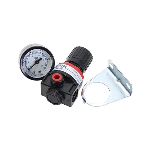 AR2000 1/4" Thread Pneumatic Air Compressor Pressure Regulator Reduction Valve 4MM-12MM Connector Fittings(AR2000,One Size) von ULVOWZSTZ