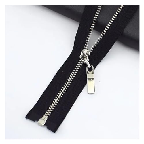 ReißVerschluss 3Pcs 3 # Metall Reißverschlüsse 40/50/60/70cm Offene Auto Lock Zipper for Taschen tasche Kleidung Zip Reparatur Kit DIY Nähen Zubehör FüR Jacken, Taschen(AP392-BlackSilver,40CM_NO3-3PCS von ULYTMMJG