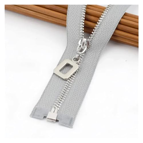 ReißVerschluss 3Pcs 3 # Metall Reißverschlüsse 40/50/60/70cm Offene Auto Lock Zipper for Taschen tasche Kleidung Zip Reparatur Kit DIY Nähen Zubehör FüR Jacken, Taschen(ZA117-GreySilver,40CM_NO3-3PCS) von ULYTMMJG