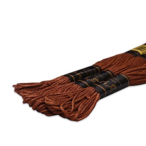 UMC STAG 3 Stück Premium Stickgarn | 100% ägyptische Baumwolle Premium Knäuel | Kreuzstich Sticktwist | Oeko TEX zertifizierte Baumwolle (Mittelbraun 357) von UMC STAG