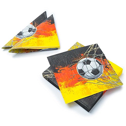 20 Einweg Servietten 16x16cm 2lagig Fußball WM Olympia EM Gartenparty Motiv: Deutschland von UMOI