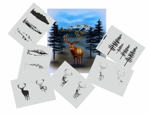 AS-361 Hirsch Step by Step Schablonen Set für Acryl, Airbrush, Spray, Lacke und Wandfarbe Größe S AS-361 Hirsch Step by Step Schablonen Set für Acryl, Airbrush, Spray, Lacke und Wandfarbe Größe S von UMR-Design