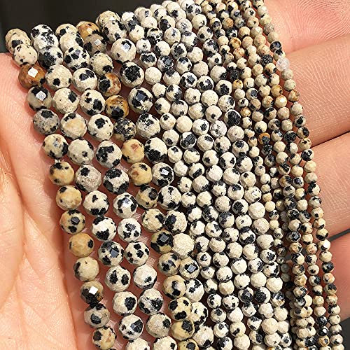 Gesicht des natürlichen turmalin runde steinperlen lose spacer perle für schmuck herstellung diy zubehör armband-Spotterte Jasper_3mm (ca. 110 stücke) von UNDERZY