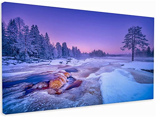 UNEOX 5D DIY Diamant Painting Kit, Große Diamonds Malerei Full Bohrer Strass Handgemachtes Wandkunst Mosaik Canvas Home Decor Winterlandschaft Square Drill 50x100cm von UNEOX