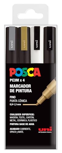 Posca UNI Set PC 3M GSWB - 4 Stifte, 4 Unidad (Paquete de 1) von Uni-Ball