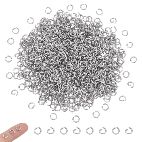UNICRAFTALE 1000 Stück Offene Biegeringe Edelstahl Biegeringe 6mm Runde Ringe Schlüsselanhängerringe Metallverbindungsringe Für Die Schmuckherstellung Für Ohrringe Armbänder Halsketten Und Anhänger UNICRAFTALE 1000 Stück Offene Biegeringe Edelstahl Biegeringe 6mm Runde Ringe Schlüsselanhängerringe Metallverbindungsringe Für Die Schmuckherstellung Für Ohrringe Armbänder Halsketten Und Anhänger von UNICRAFTALE