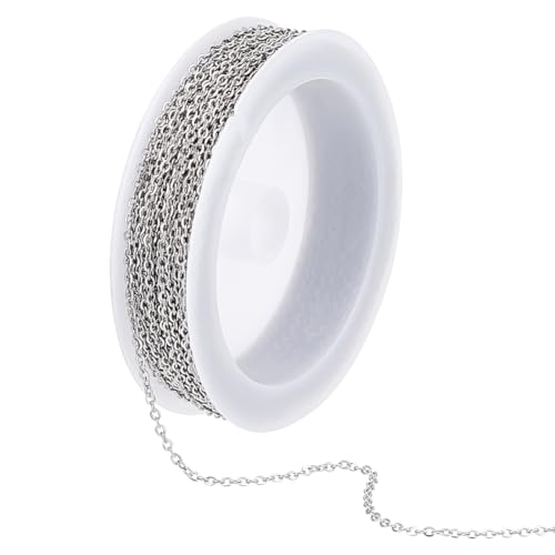 UNICRAFTALE 10 Meter Gliederkette Schmuck Ketten Selber Mache Halsketten Ketten Kabel Link Kette Edelstahl Kabelketten Coreana Ketten Metall Armbandketten Für DIY Schmuckherstellung 1.5mm von UNICRAFTALE