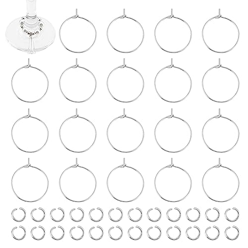 UNICRAFTALE 120Stk Creolen Ohrring Zubehör Set 316 Chirurgischem Edelstahl Perlen Ohrring hypoallergene Weinglas Charm Ringe Mit 200Stk Biegeringen Für Schmuckherstellung Kunsthandwerk Heimwerken von UNICRAFTALE