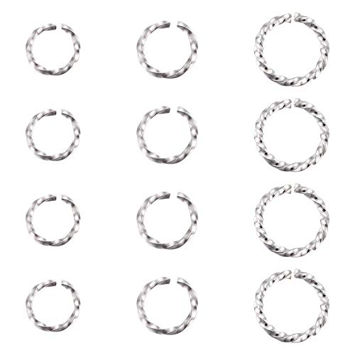 UNICRAFTALE 120Stk. 3 Größen 6mm / 8mm / 10mm -EU12-EFNJumps Rings 304 Edelstahl-Jump-Ringe Offene Jump-Ring-Anschlüsse O-Ringe Für DIY-Armband-Halsketten Schmuckherstellung von UNICRAFTALE