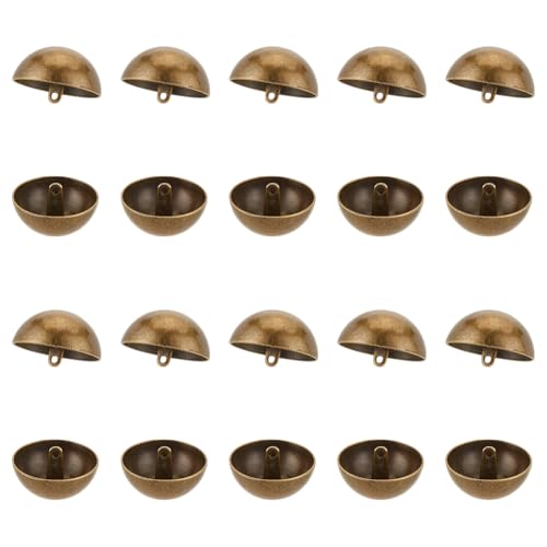 UNICRAFTALE 20 Stück 27mm Schaftknöpfe 2mm Loch Antike Bronze Gewölbte Knöpfe Halbrunde Nähknöpfe Legierung DIY Nähprojekt Für Anzüge Mäntel Uniformen Hemden Jacken Herstellung von Zubehör von UNICRAFTALE