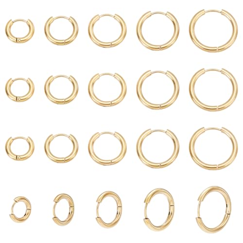 UNICRAFTALE 20 Stück 5 Stile Huggie Creolen 12-20mm Ohrmanschette Golden Winzige Creolen Edelstahl Runde Ohrringe Ohrhaken Komponenten Schmuck Geschenk Für Frau UNICRAFTALE 20 Stück 5 Stile Huggie Creolen 12-20mm Ohrmanschette Golden Winzige Creolen Edelstahl Runde Ohrringe Ohrhaken Komponenten Schmuck Geschenk Für Frau von UNICRAFTALE