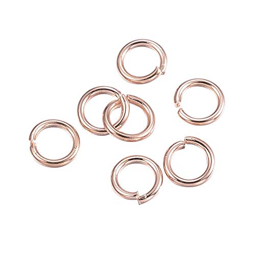 UNICRAFTALE 200 Stücke 4.5mm Rose Golden Edelstahl Biegeringe Offene Biegeringe Anschluss Schmuckzubehör Für Schmuckherstellung & Handwerk Projekte Und Halskette Reparatur von UNICRAFTALE