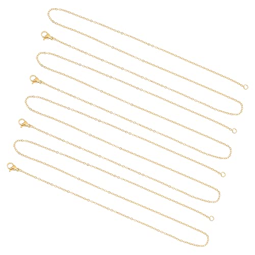 UNICRAFTALE 20Stk 1mm Edelstahl Kabelkette Halsketten Golden Link Kette Mit Hummer Klaue Verschlüsse Für Männer Frauen DIY Handwerk Schmuckherstellung von UNICRAFTALE